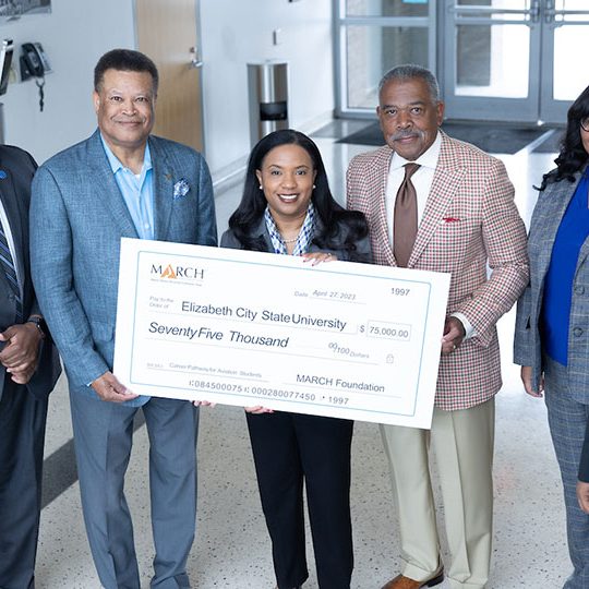 The MARCH Foundation Announces $75,000 Gift to Elizabeth City State University’s Pilot Training Program
